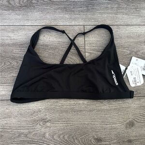 Speedo Black Crossback Swim Bralette Top